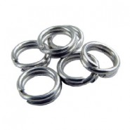 Metal Split rings 4mm double bent - Antique silver